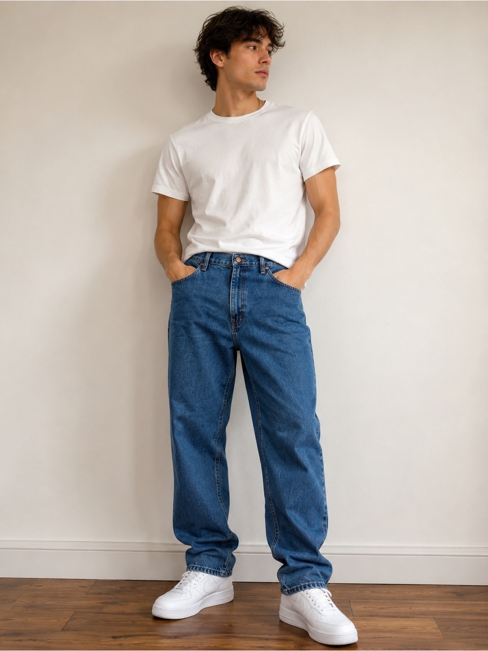Rustler Men’s Classic Blue Jeans – Size 38x32